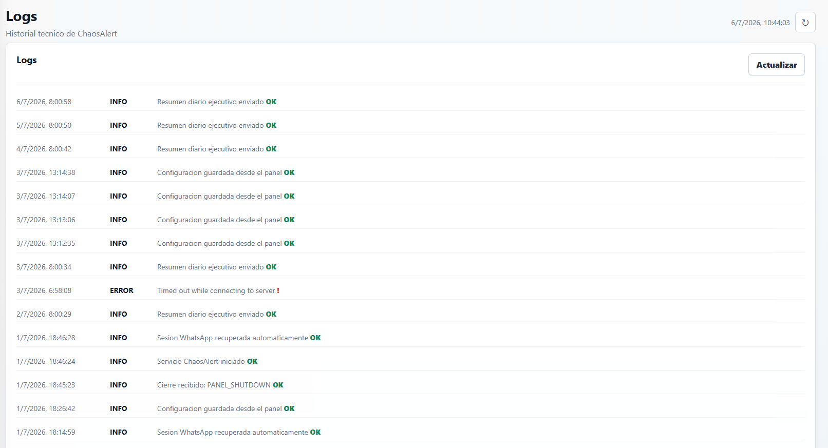 Logs RealFlow